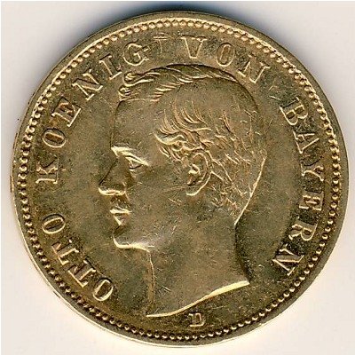 Бавария 20 марок 1895 год