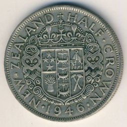 Новая Зеландия 1/2 кроны 1946 год