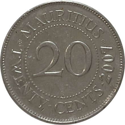 Маврикий 20 центов 2007 год - Сивусагур Рамгулам