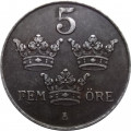 Швеция 5 эре 1950 год - Король Густав V (железо)
