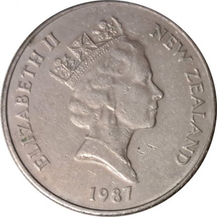 Новая Зеландия 10 центов 1987 год - Маска маори