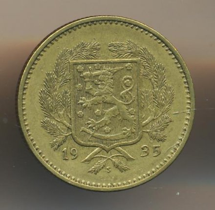 Финляндия 10 марок 1935 год (редкая)