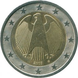 Германия 2 евро 2003 год (G)