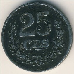 Люксембург 25 сантимов 1922 год