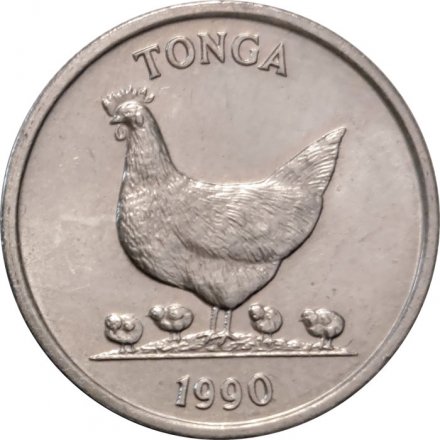 Тонга 5 сенити 1990 год