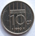 Нидерланды 10 центов 1990 год - Королева Беатрикс