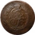 2 копейки 1788 год СПМ Екатерина II (1762 - 1796) перечекан - VF