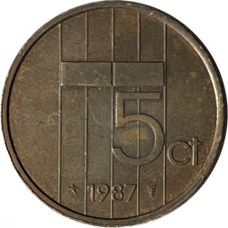Нидерланды 5 центов 1987 год