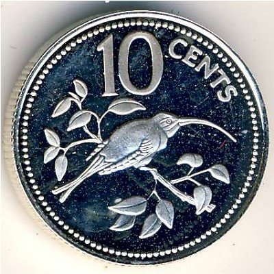 Белиз 10 центов 1977 год