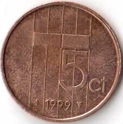 Нидерланды 5 центов 1999 год