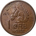 Норвегия 1 эре 1972 год - Белка