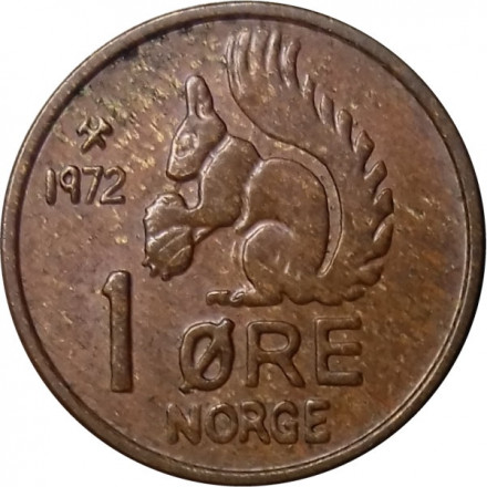 Норвегия 1 эре 1972 год - Белка