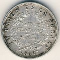 Боливия 20 сентаво 1909 год