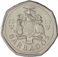 Барбадос 1 доллар 2008 год - Летучая рыба