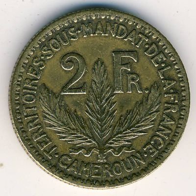 Камерун 2 франка 1924 год
