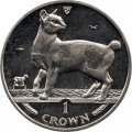 Остров Мэн 1 крона 1994 год - Кошки. Японский бобтейл (Медь-Никель)