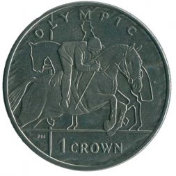 Остров Мэн 1 крона 2012 год - XXX летние Олимпийские Игры, Лондон 2012 - Конный спорт