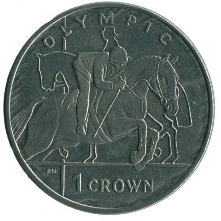 Остров Мэн 1 крона 2012 год - XXX летние Олимпийские Игры, Лондон 2012 - Конный спорт