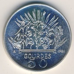 Гаити 50 гурдов 1981 год