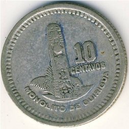 Гватемала 10 сентаво 1955 год