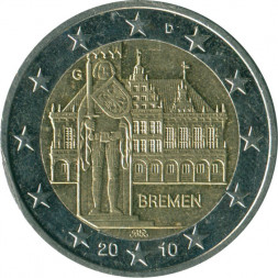 Германия 2 евро 2010 год - Бремен (G)