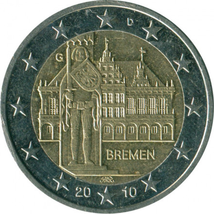 Германия 2 евро 2010 год - Бремен (G)