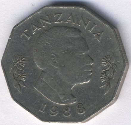 Танзания 5 шиллингов 1988 год