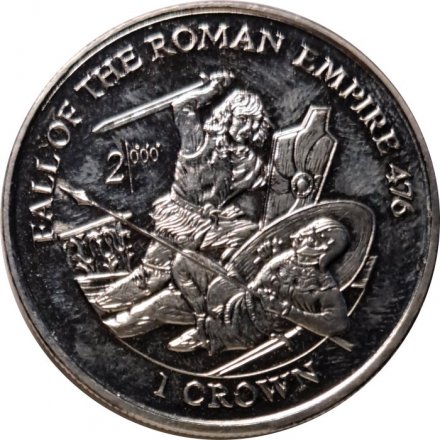 Остров Мэн 1 крона 1997 год - Падение Римской империи