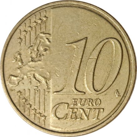 Люксембург 10 евроцентов 2007 год