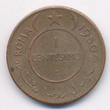 Сомали 1 чентезимо 1950 год
