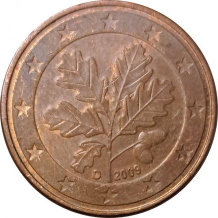 Германия 5 евроцентов 2009 год (D)