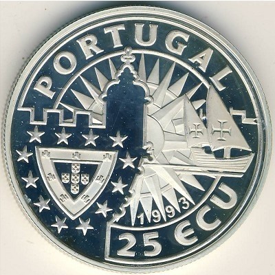 Португалия 25 экю 1993 год