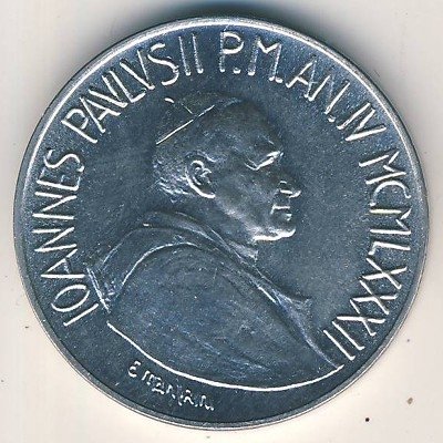 Ватикан 10 лир 1982 год
