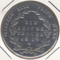 Монета Пруссия 1 талер 1814 год