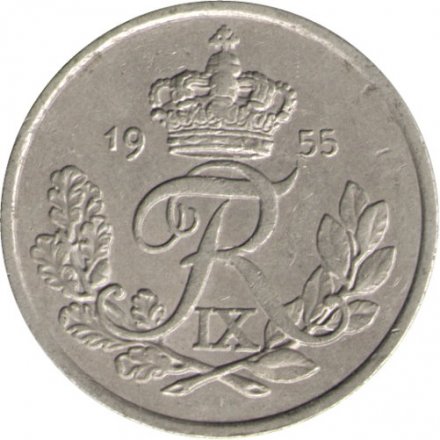 Дания 25 эре 1955 год