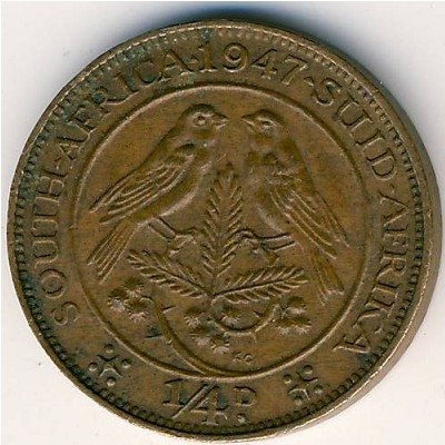 ЮАР 1/4 пенни 1947 год