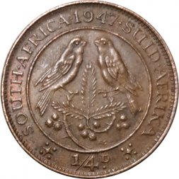 ЮАР 1/4 пенни 1947 год