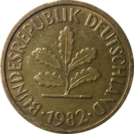 ФРГ 5 пфеннигов 1982 год - J