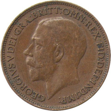 Великобритания 1 фартинг 1922 год - Король Георг V