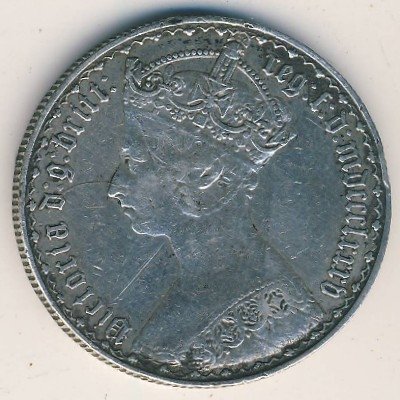 Великобритания 2 шиллинга (1 флорин) 1885 год