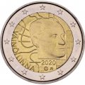 Финляндия 2 евро 2020 год - 100 лет со дня рождения Вяйнё Линна