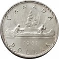 Канада 1 доллар 1961 год - Каноэ