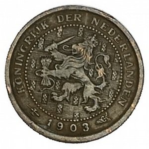 Нидерланды 1/2 цента 1903 год