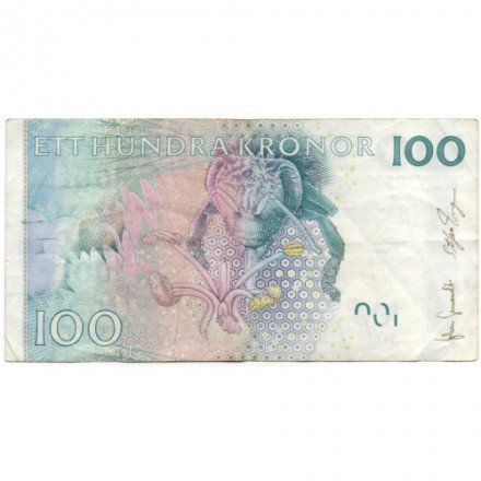 Швеция 100 крон 2008 год - Карл Линней - VF