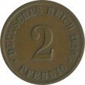 Германия 2 пфеннига 1916 год (D)