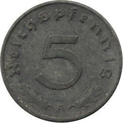 Третий Рейх 5 рейхспфеннигов 1941 год (A)