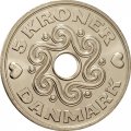 Дания 5 крон 2014 год UNC