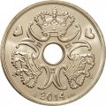 Дания 5 крон 2014 год UNC