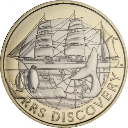 Великобритания 2 фунта 2025 год - RRS Discovery (в буклете)