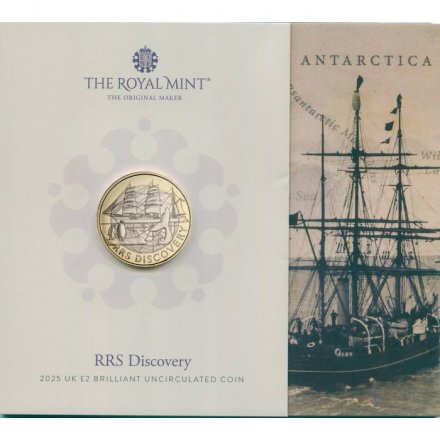 Великобритания 2 фунта 2025 год - RRS Discovery (в буклете)